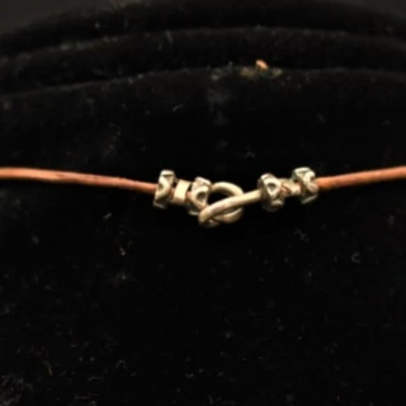 115.9g 3pc BRUTALIST Copper Jewelry With SEA Glass Vintage Necklace Vintage Ring - Picture 4 of 7
